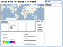 Google Maps API Styled Map Wizard